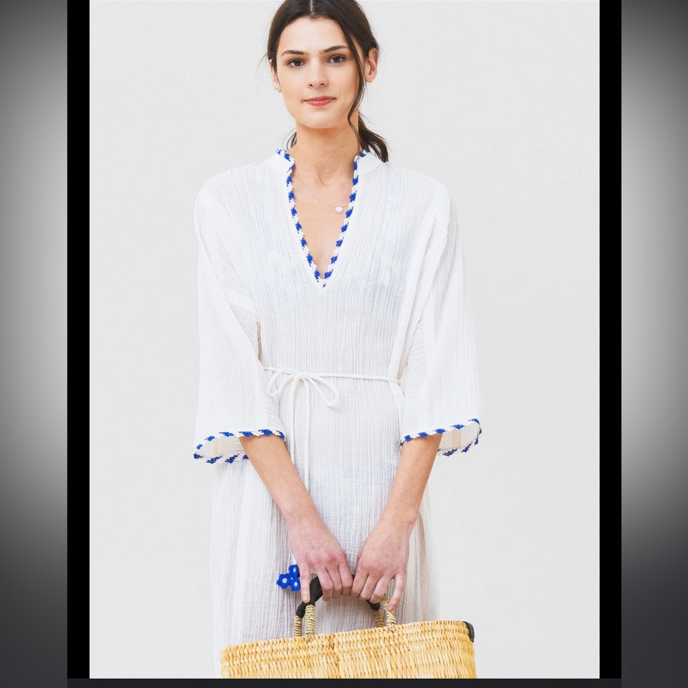 Tory Burch Crochet Trim Cover Up Dress. Size M